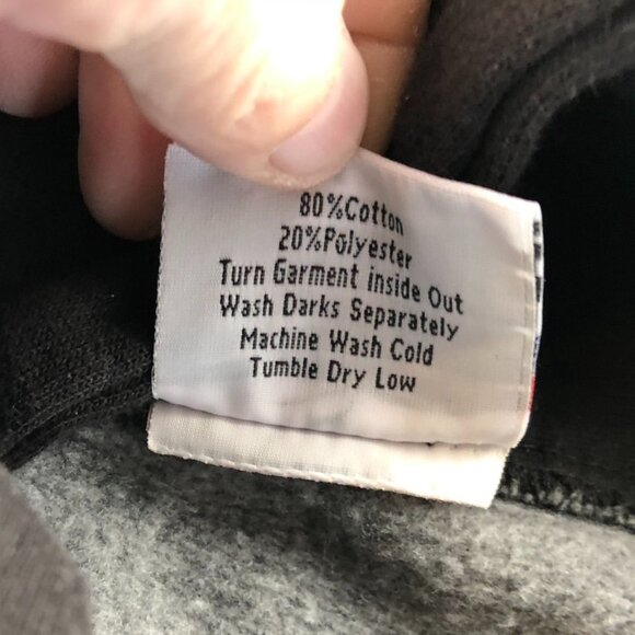 Ritchie's Sportswear Mens Boston Hoodie Sweatshirt Medium Black Embroidered Y2K - Picture 9 of 11